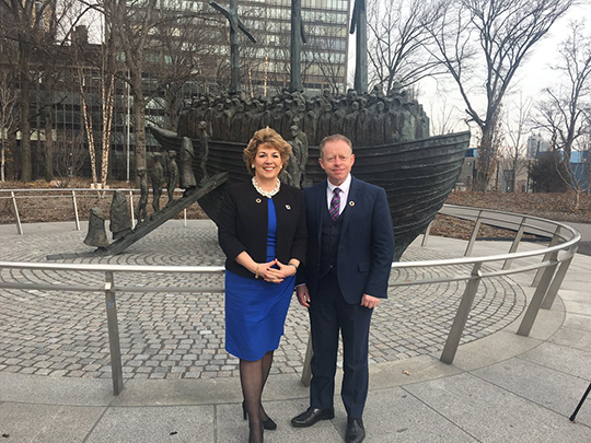 Minister Cannon with Ambassador Byrne Nason