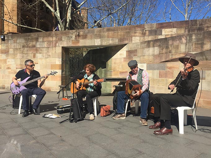 ​Musicians performing at the 2017 Famine Commemoration event