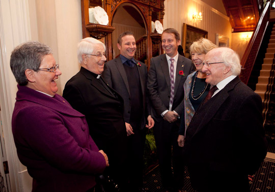 Visit to Wales by The President of Ireland & Sabina Higgins, 27th - 28th October 2014.
President Higgins is pictured at a lunch in The Mansion House, Cardiff.
Picture by Shane O'Neill / Copyright Fennell Photography 2014.