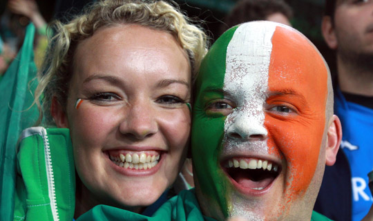 2011 Rugby World Cup Pool C, Otago Stadium, Dunedin, New Zealand 2/10/2011. Ireland vs Italy. Ireland fans after the game. Credit ©INPHO/Dan Sheridan