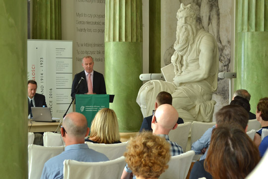 Ambassador Gerard Keown opening the Paths to Independence conference