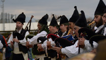 The Galician Pipe band at the opening ceremony before Ambassador Cooney gave his welcome speech to the crowd