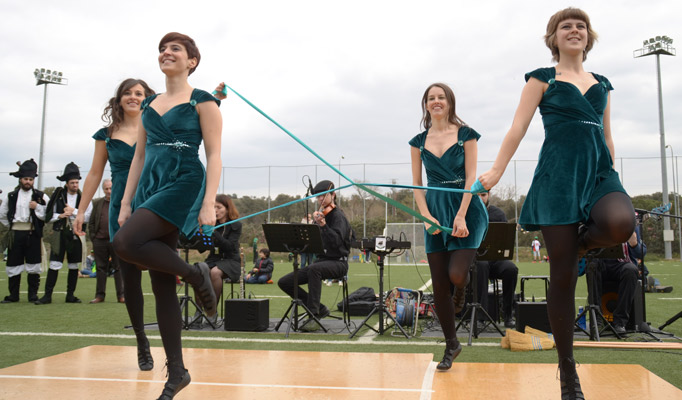 The Irish Treble dancers delighted the audience with their light steps