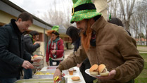 Irish beef burgers and gourmet sausages provided some soakage on the day