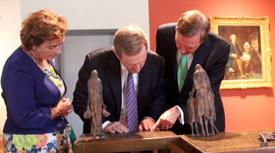 The Taoiseach, Enda Kenny TD, Consul General Barbara Jones and Dr. John Lahey, President of Quinnipiac University