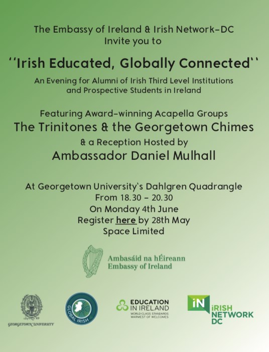 Invite to Irish Educated, Globally Connected 4th June 2018