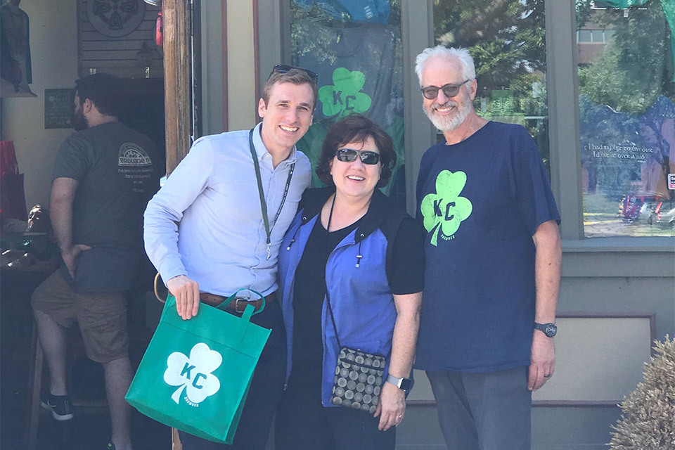 Vice Consul Paul Breen with Kerry Browne and John McClain of Browne’s Irish Marketplace. 