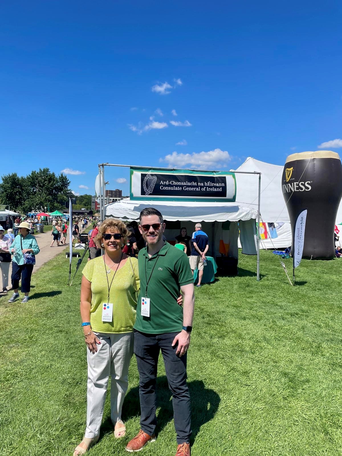 Aug 12: Ambassador Byrne Nason Visits Irish Fest of Minnesota