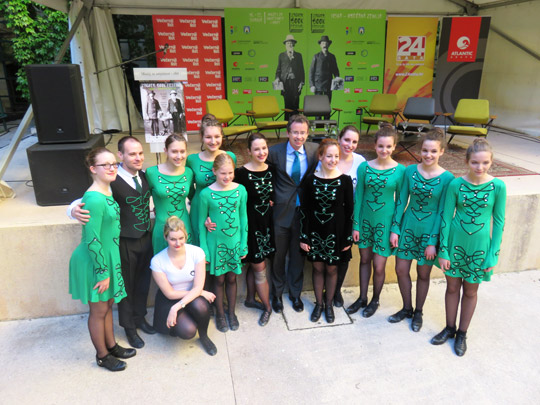 Ambassador Harrington with Irish Heart, a local Irish dance group.