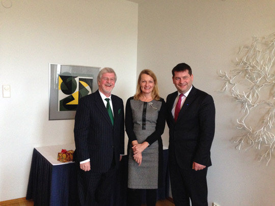 Minister Murphy with Minister Toivakka and Ambassador Denham