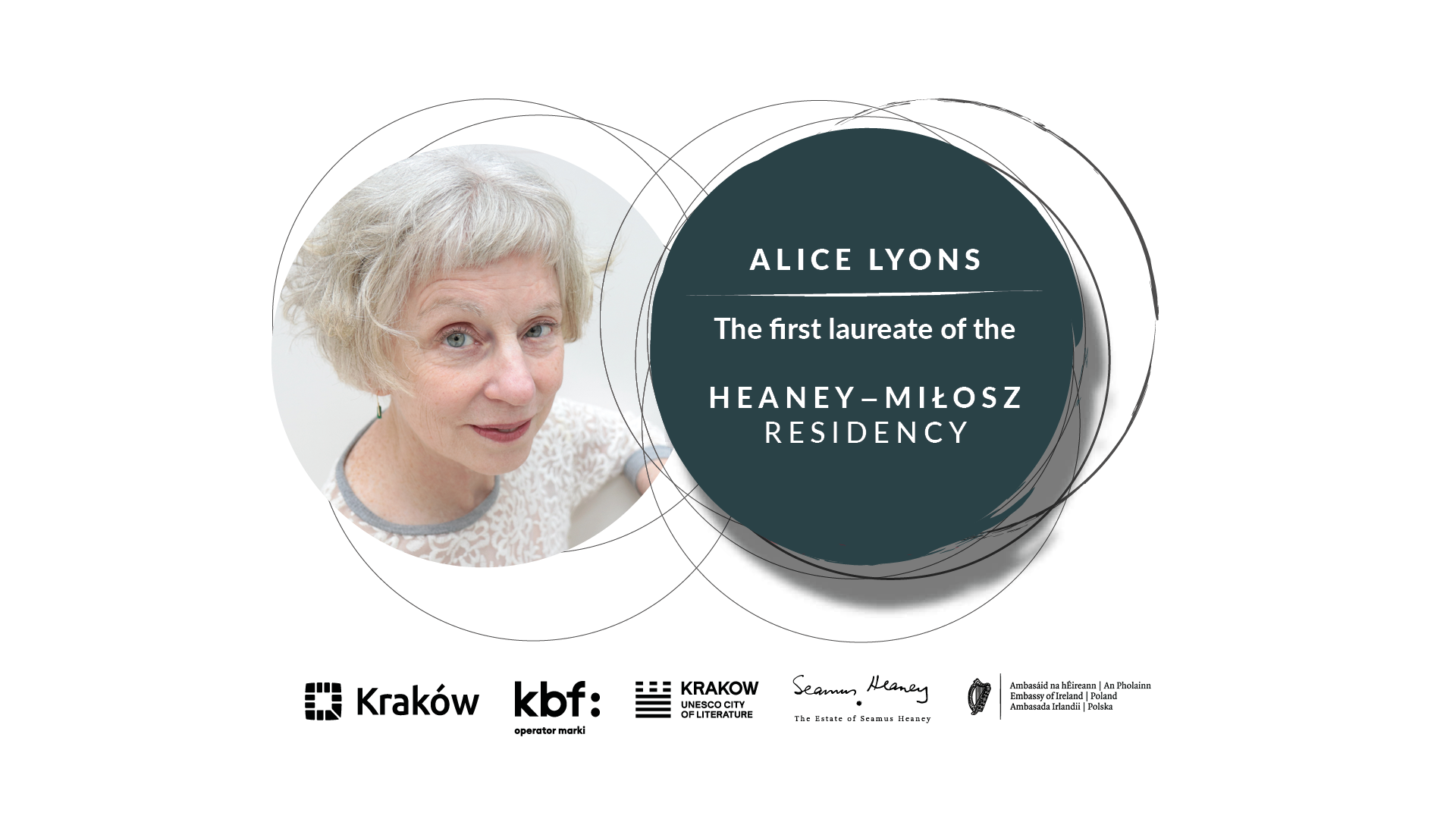 Irish poet Alice Lyons selected for the first edition of the Heaney-Miłosz Residency