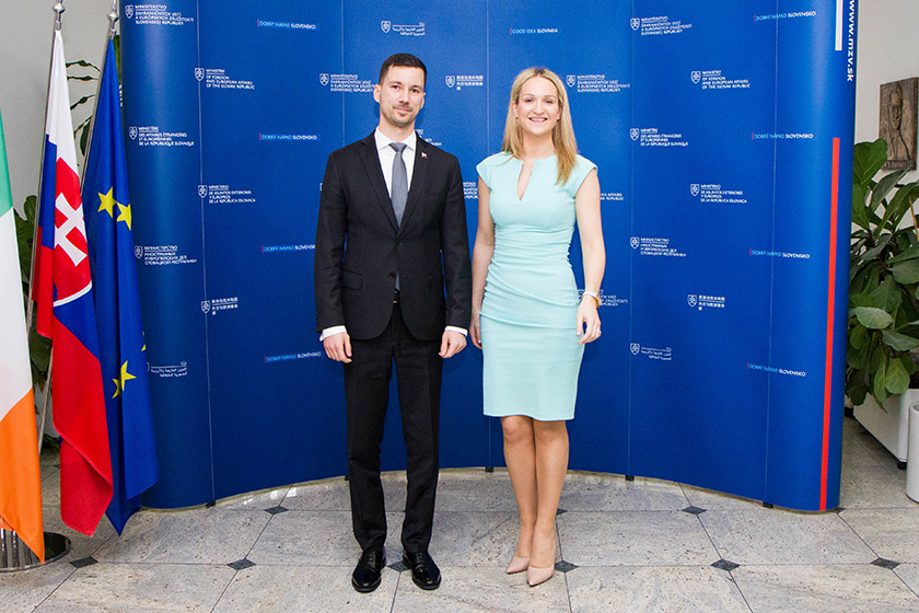 Minister of State McEntee meeting State Secretary Parizek, Bratislava, 15 March 2018