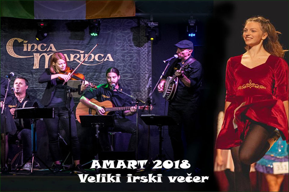 Local performers showcasing Irish culture in Radomlje on 17 November