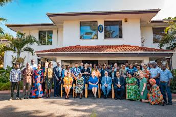 Secretary General Joe Hackett with Embassy Dar Team 2 June 22