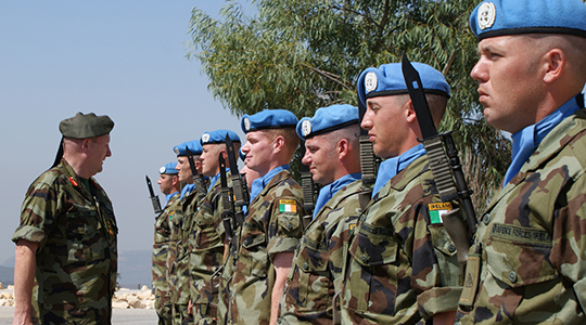 Irish Defence Forces 106 Irish Finn Battalion medal parade